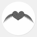 Search for heart wings stickers Black