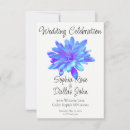 Search for purple dahlia wedding invitations Blue