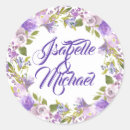 Search for floral wreath monogram stickers Purple