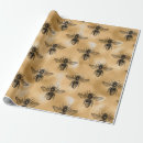 Search for queen bees wrapping paper Black