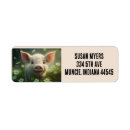 Search for pigs return address labels Pink pig