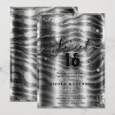 Search for zebra sweet 16 invitations Modern