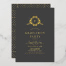 Search for traditional graduation invitations Gold