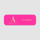 Search for hair stylist name tags Simple