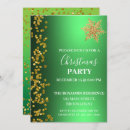 Search for green gold christmas invitations Snowflake