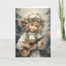 Search for musical instrument instruments christmas cards Red