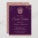 Search for royal purple sweet 16 invitations Princess