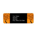 Search for orange and black return address labels Floral