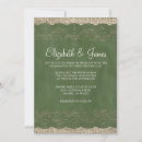 Search for green lace invitations Rustic