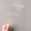 Search for foliage wedding invitations Minimalist