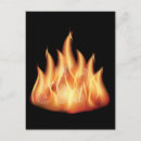 Search for flames fire postcards Black