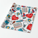 Search for nurses wrapping paper Red