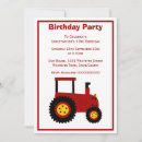 Search for red tractor birthday invitations Tractors