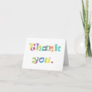 Search for words for a thank you cards Colourful