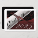 Search for maroon and white graduation invitations High school
