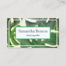 Search for palm leaf business cards Vacation