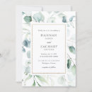 Search for elegant watercolor greenery wedding invitations Botanical