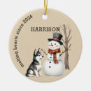 Search for husky christmas tree decorations Cute puppy