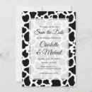 Search for cow save the dates Black and white