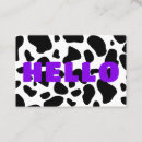 Search for cow print business cards Black