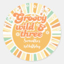 Search for 3rd birthday party stickers Retro