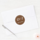 Search for brown wedding stickers Initials