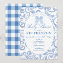Search for gingham baby shower invitations Floral