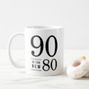 Search for happy 90th birthday mugs Black and white