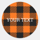 Search for orange plaid stickers Black and orange