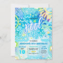 Search for tie dye party invitations Neon pool party