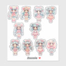Search for manga girl stickers Kawaii