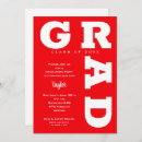 Search for trendy graduation invitations Typography