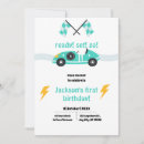 Search for cute race car birthday invitations Boy