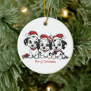 Search for black and white spots christmas tree decorations Puppy