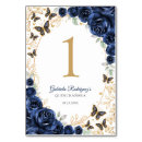 Search for navy and gold table cards Floral