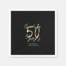 Search for cheers to 50 years napkins Typography