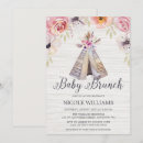 Search for teepee baby girl shower invitations Floral