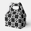Search for black and white checkered favour boxes Abstract
