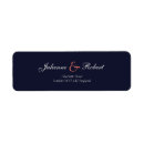 Search for coral and navy return address labels Elegant
