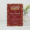 Search for red and gold birthday invitations Glam