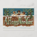 Search for vintage happy new year postcards Snow