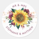 Search for rustic sunflowers wedding stickers Fall