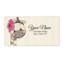Search for giraffe return address labels Girl