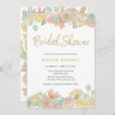 Search for golden bridal shower invitations Flowers