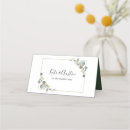 Search for greenery place cards Green and white
