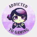Search for girl gamer stickers Gaming