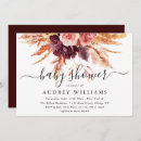 Search for burgundy baby shower invitations Pampas grass