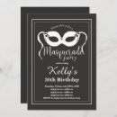 Search for masquerade party invitations Chalkboard