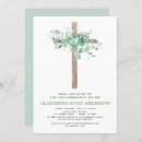 Search for botanical first communion invitations Greenery