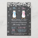 Search for penguin gender reveal invitations Pink and blue